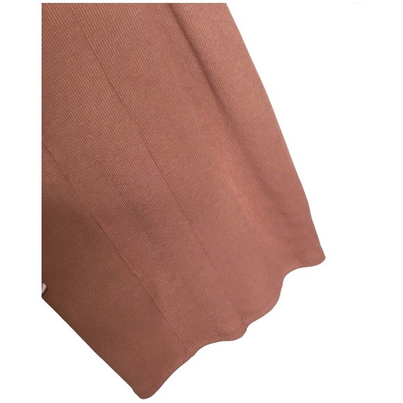 New ASTR The Label Ribbed Long Sleeve Hook Eye Front Bodycon Dress Blush S - Picture 9 of 12